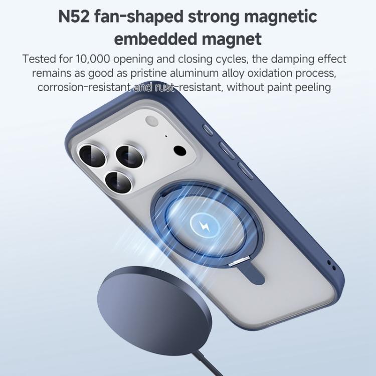 ZGA Feitian 360度回転ホルダー Magsafe PCハイブリッドTPUスマホケース、iPhone 17 Pro用、iPhone 17 Pro Max用