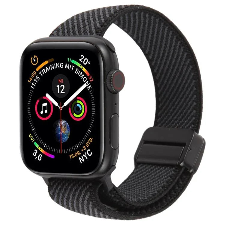 ツイル ツートンエラスティックナイロンマグネットバックルウォッチバンド、Apple Watch 46mm / 49mm / 45mm / 44mm用、Apple Watch 42mm / 41mm / 40mm / 38mm用