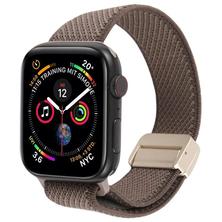 ツイル ツートンエラスティックナイロンマグネットバックルウォッチバンド、Apple Watch 46mm / 49mm / 45mm / 44mm用、Apple Watch 42mm / 41mm / 40mm / 38mm用