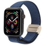 ツイル ツートンエラスティックナイロンマグネットバックルウォッチバンド、Apple Watch 46mm / 49mm / 45mm / 44mm用、Apple Watch 42mm / 41mm / 40mm / 38mm用