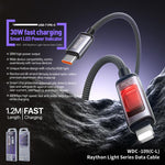 WK WDC-109 30W インテリジェントデジタルディスプレイ Type-C から 8ピン 高速充電データケーブル、長さ: 1.2m、WDC-109