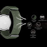 NORTH EDGE TERRAX Outdoor Luminous Waterproof Men Multifunctional Nylon Strap Sports Watch
