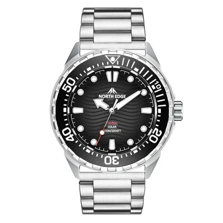 NORTH EDGE TRITON Outdoor Dive Men Solar Luminous Quartz Watch
