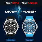 NORTH EDGE TRITON Outdoor Dive Men Solar Luminous Quartz Watch