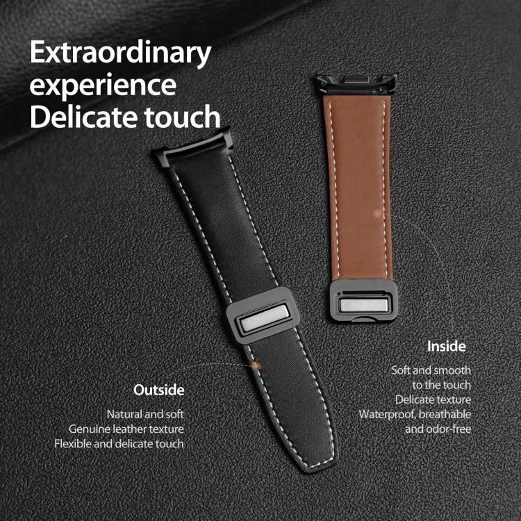 DUX DUCIS YAシリーズマグネティックバックル本革ウォッチバンド、Samsung Galaxy Watch8 / Watch8 Classic用