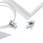 S925スターリングシルバー 雪の結晶 エルフガール ビーズ DIY ブレスレット ネックレス アクセサリー、エルフガール