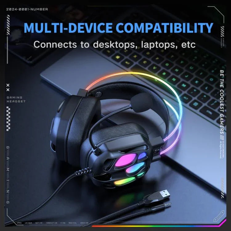 ONIKUMA X89 RGB Wired Earphone with Microphone, X89