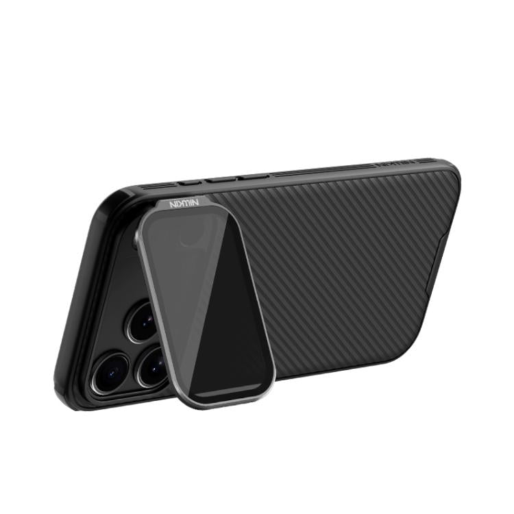 NILLKIN CamShield Propテクスチャー 透明ミラーカバー MagSafe磁気PC携帯電話ケース、iPhone 17 Pro Max用、iPhone 17 Pro用