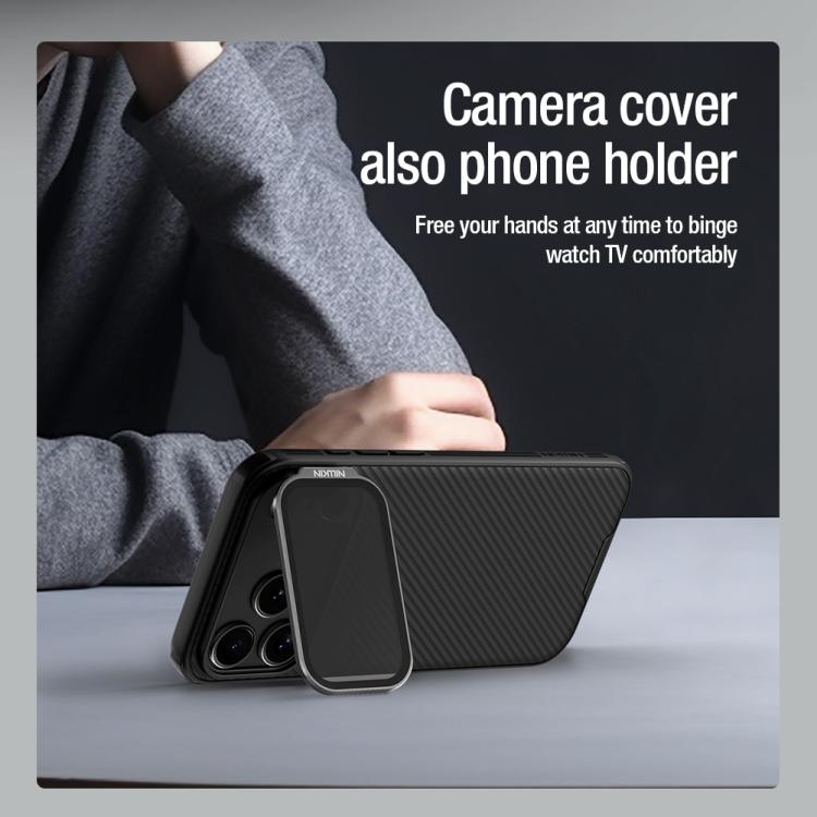 NILLKIN CamShield Propテクスチャー 透明ミラーカバー MagSafe磁気PC携帯電話ケース、iPhone 17 Pro Max用、iPhone 17 Pro用