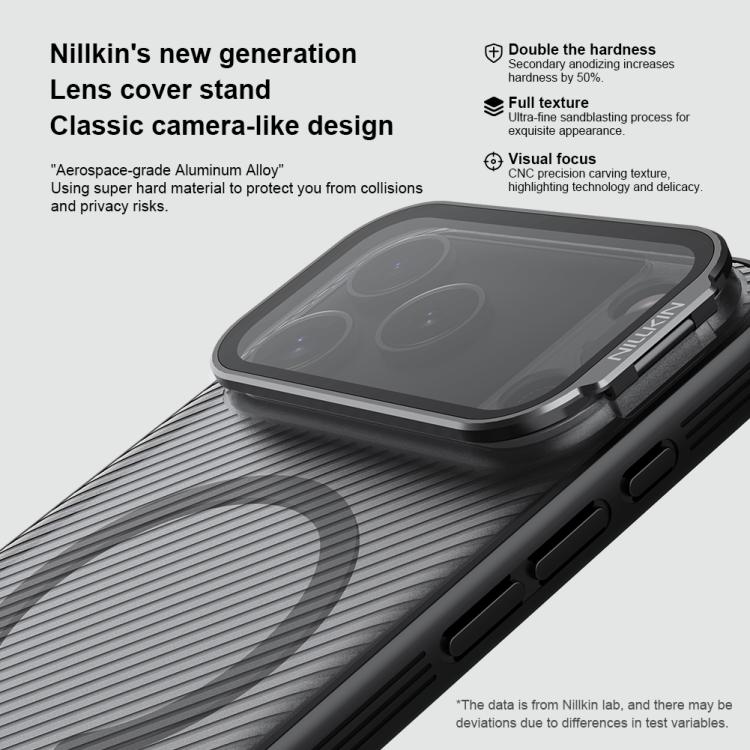 NILLKIN CamShield Prop 透明ミラーカバー MagSafe磁気半透明PC携帯電話ケース、iPhone 17 Pro Max用、iPhone 17 Pro用