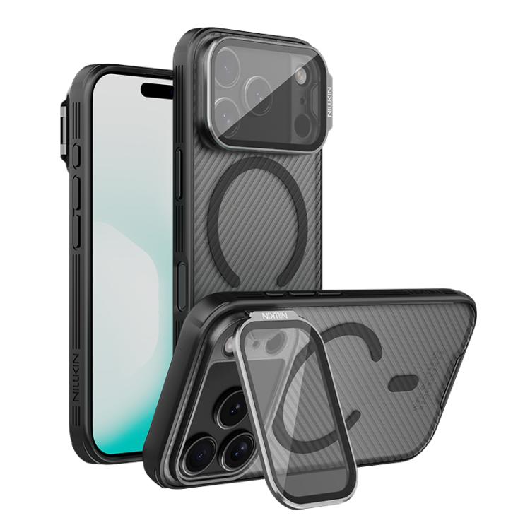 NILLKIN CamShield Prop 透明ミラーカバー MagSafe磁気半透明PC携帯電話ケース、iPhone 17 Pro Max用、iPhone 17 Pro用