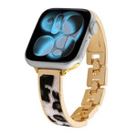 ヒョウ柄ブレスレット合金ウォッチバンド、Apple Watch 46mm / 49mm / 45mm / 44mm用、Apple Watch 42mm / 41mm / 40mm / 38mm用