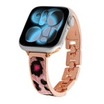ヒョウ柄ブレスレット合金ウォッチバンド、Apple Watch 46mm / 49mm / 45mm / 44mm用、Apple Watch 42mm / 41mm / 40mm / 38mm用