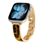 ヒョウ柄ブレスレット合金ウォッチバンド、Apple Watch 46mm / 49mm / 45mm / 44mm用、Apple Watch 42mm / 41mm / 40mm / 38mm用