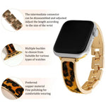 ヒョウ柄ブレスレット合金ウォッチバンド、Apple Watch 46mm / 49mm / 45mm / 44mm用、Apple Watch 42mm / 41mm / 40mm / 38mm用