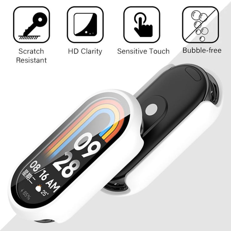 xDfind Tempered Film Integrated PC Watch Protective Cover, For Xiaomi Smart Band 10, For Xiaomi Smart Band 9 / 9 NFC, For Xiaomi Smart Band 9 Ceramic / 8