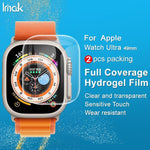 2枚セット imak 曲面フルスクリーンハイドロゲルフィルムプロテクター、Apple Watch Ultra 1/2/3 49mm用