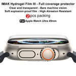 2枚セット imak 曲面フルスクリーンハイドロゲルフィルムプロテクター、Apple Watch Ultra 1/2/3 49mm用