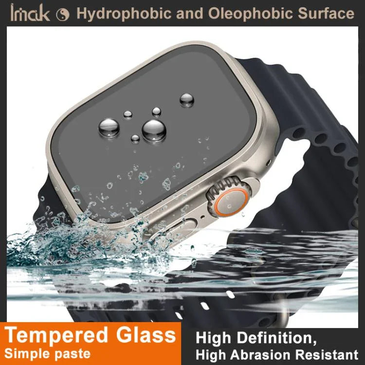 IMAK 強化ガラスウォッチ保護フィルム、Apple Watch Ultra 1/2/3 49mm用