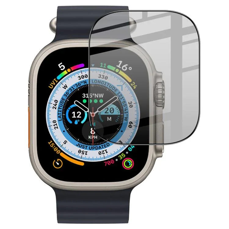 imak HDフルスクリーンプライバシー強化ガラス保護フィルム、Apple Watch Ultra 1/2/3 49mm用