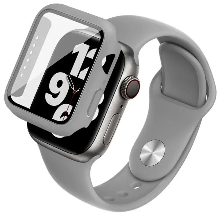 imak 一体型ケースとフィルム シリコンストラップ付き、Apple Watch SE 1/2/3/シリーズ4/5/6 44mm用、Apple Watch SE 1/2/3/シリーズ4/5/6 40mm用