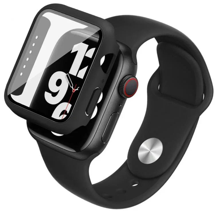 imak 一体型ケースとフィルム シリコンストラップ付き、Apple Watch SE 1/2/3/シリーズ4/5/6 44mm用、Apple Watch SE 1/2/3/シリーズ4/5/6 40mm用