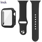 imak 一体型ケースとフィルム シリコンストラップ付き、Apple Watch SE 1/2/3/シリーズ4/5/6 44mm用、Apple Watch SE 1/2/3/シリーズ4/5/6 40mm用