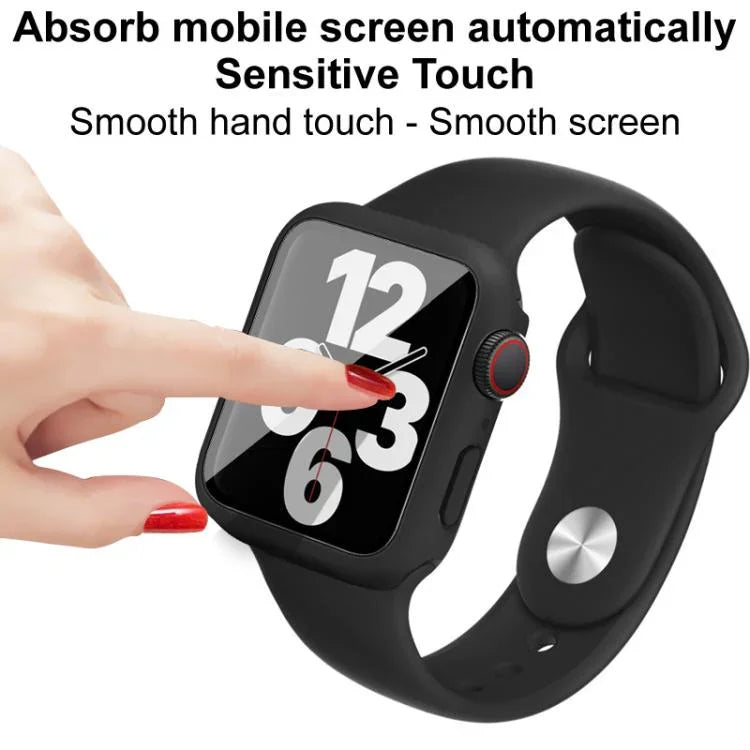 imak 一体型ケースとフィルム シリコンストラップ付き、Apple Watch SE 1/2/3/シリーズ4/5/6 44mm用、Apple Watch SE 1/2/3/シリーズ4/5/6 40mm用