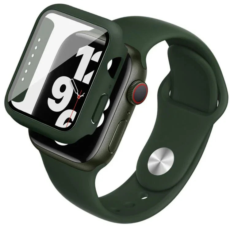 imak 一体型ケースとフィルム シリコンストラップ付き、Apple Watch SE 1/2/3/シリーズ4/5/6 44mm用、Apple Watch SE 1/2/3/シリーズ4/5/6 40mm用