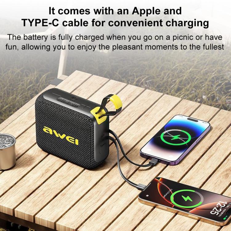 AWEI KA20 ポータブルTWS / TF Bluetooth 5.3スピーカー RGBライト付き