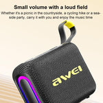 AWEI KA20 ポータブルTWS / TF Bluetooth 5.3スピーカー RGBライト付き