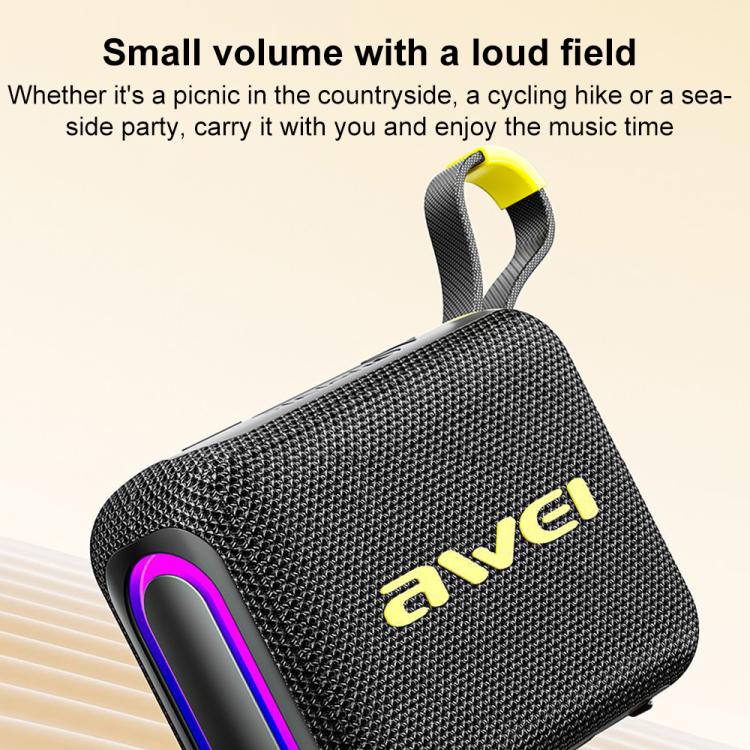 AWEI KA20 ポータブルTWS / TF Bluetooth 5.3スピーカー RGBライト付き