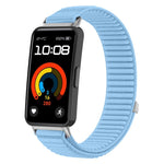 xDfind Woven Nylon Hook And Loop Fastener Metal Interface Watch Band, For Huawei Band 10 / 9 / 8