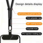 XDcase 調節可能スマホリストストラップ ガスケット付き