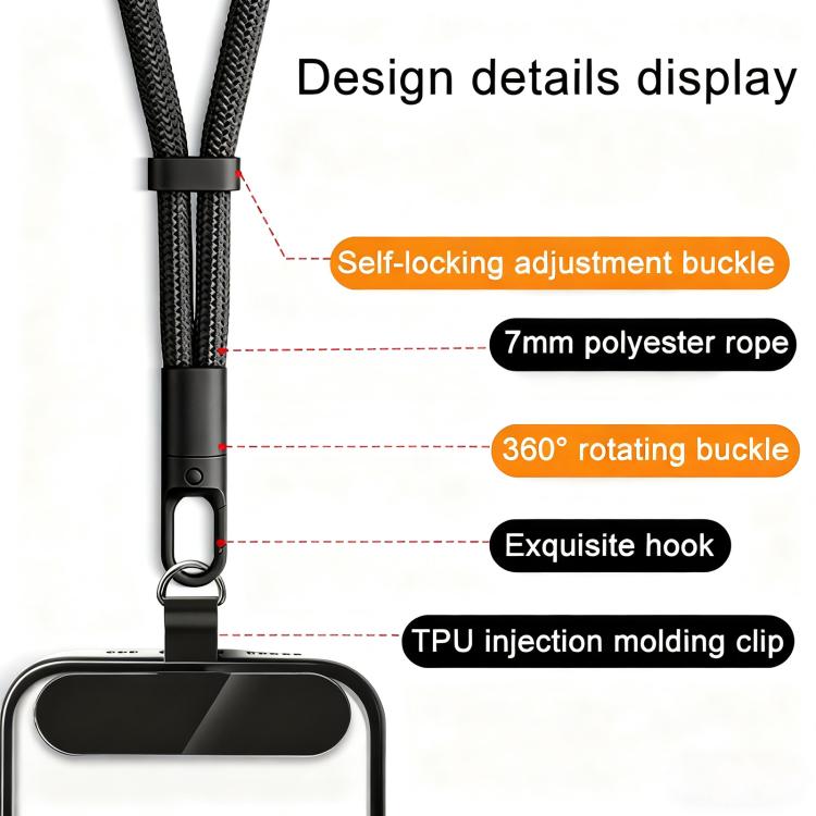 XDcase 調節可能スマホリストストラップ ガスケット付き