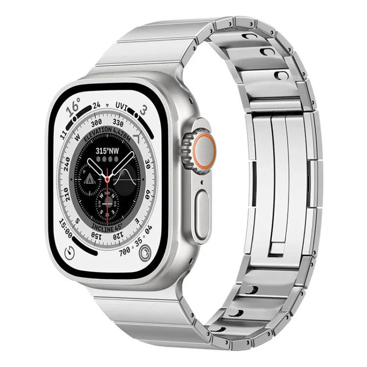 シングルビーズクイックリリースステンレススチールウォッチバンド、Apple Watch 46mm / 49mm / 45mm / 44mm用、Apple Watch 42mm / 41mm / 40mm / 38mm用
