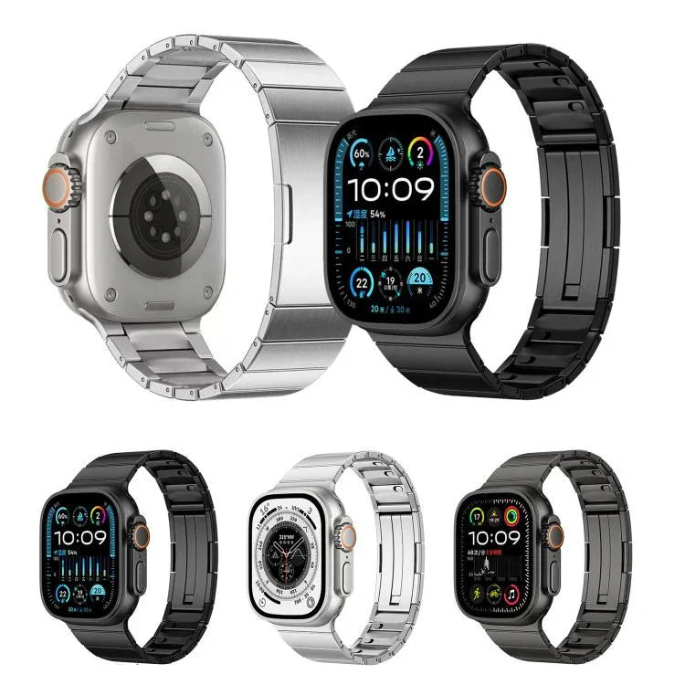 シングルビーズクイックリリースステンレススチールウォッチバンド、Apple Watch 46mm / 49mm / 45mm / 44mm用、Apple Watch 42mm / 41mm / 40mm / 38mm用