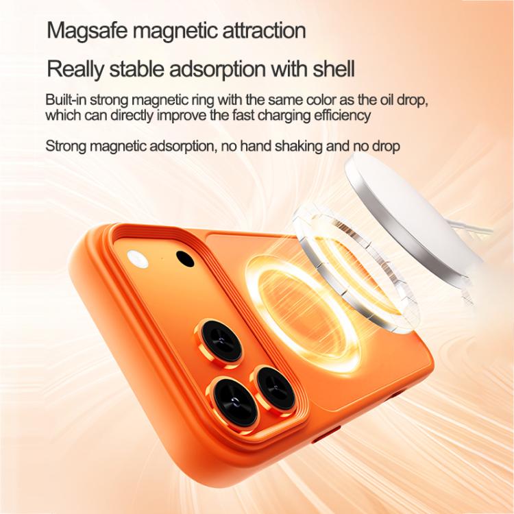 オイルスプレー肌触り MagSafe PCハイブリッドTPU携帯電話ケース、iPhone 17 Pro Max用、iPhone 17 Pro用、iPhone 17用