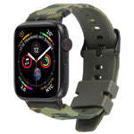 xDfind ブラックコネクター カモフラージュプリントシリコンウォッチバンド、Apple Watch 42 / 44 / 45 / 46 / 49mm用、Apple Watch 38 / 40 / 41 / S10 42mm用