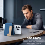 BFK28 カラーブロック MagSafe 磁気レザー カードバッグ