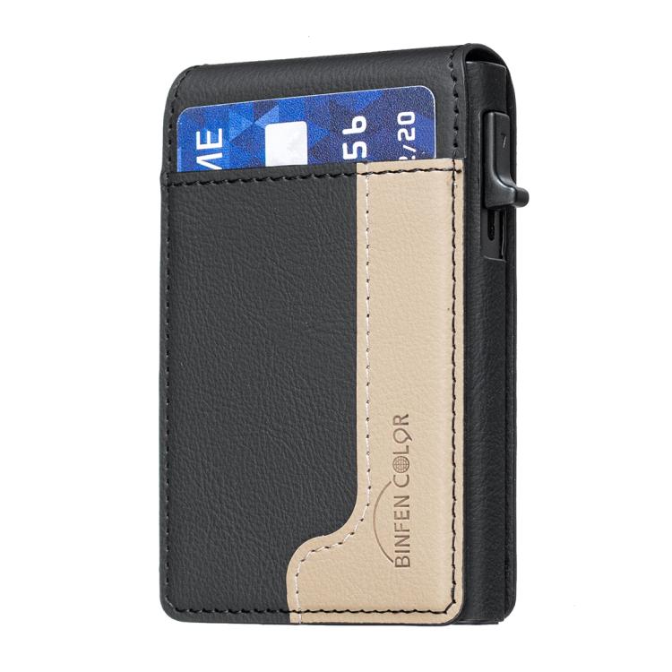 BFK28 カラーブロック MagSafe 磁気レザー カードバッグ