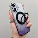 透明グラデーション360度回転ホルダー MagSafe携帯電話ケース、iPhone 17 Pro Max用、iPhone 17 Pro用、iPhone 17用、iPhone Air用、iPhone 16 Pro Max用、iPhone 16 Pro用、iPhone 16 Plus用、iPhone 16用