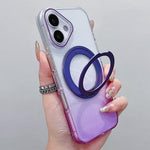 透明グラデーション360度回転ホルダー MagSafe携帯電話ケース、iPhone 17 Pro Max用、iPhone 17 Pro用、iPhone 17用、iPhone Air用、iPhone 16 Pro Max用、iPhone 16 Pro用、iPhone 16 Plus用、iPhone 16用