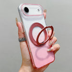 透明グラデーション360度回転ホルダー MagSafe携帯電話ケース、iPhone 17 Pro Max用、iPhone 17 Pro用、iPhone 17用、iPhone Air用、iPhone 16 Pro Max用、iPhone 16 Pro用、iPhone 16 Plus用、iPhone 16用