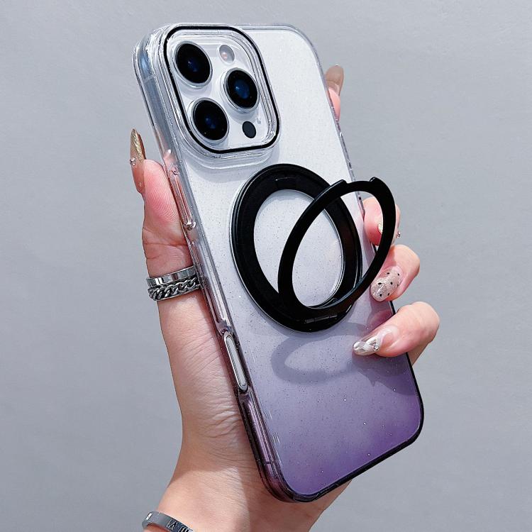 透明グラデーション360度回転ホルダー MagSafe携帯電話ケース、iPhone 17 Pro Max用、iPhone 17 Pro用、iPhone 17用、iPhone Air用、iPhone 16 Pro Max用、iPhone 16 Pro用、iPhone 16 Plus用、iPhone 16用