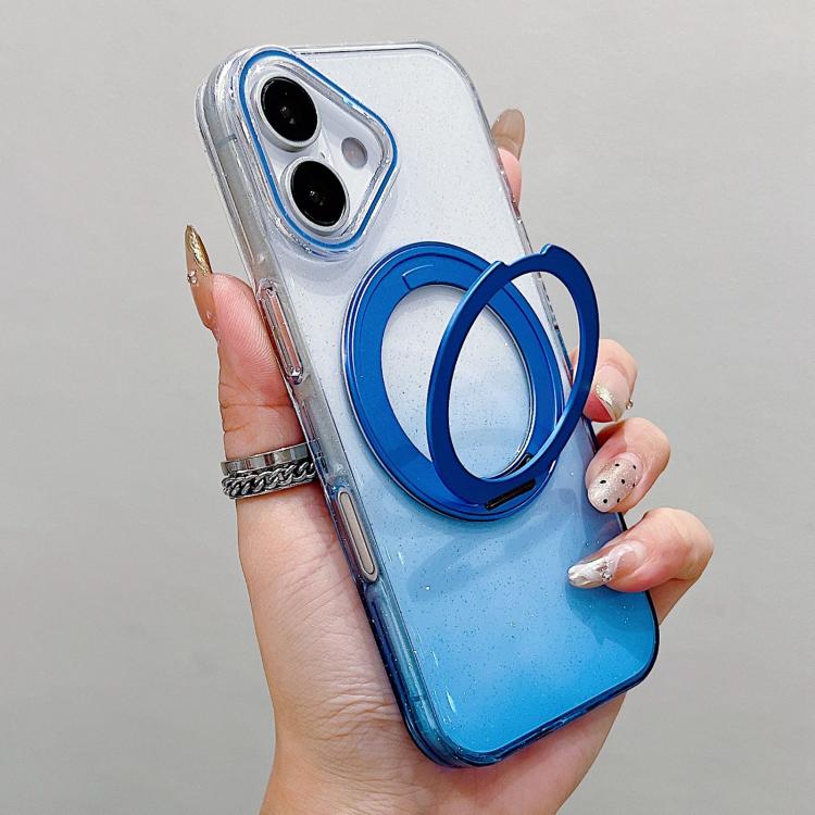 透明グラデーション360度回転ホルダー MagSafe携帯電話ケース、iPhone 17 Pro Max用、iPhone 17 Pro用、iPhone 17用、iPhone Air用、iPhone 16 Pro Max用、iPhone 16 Pro用、iPhone 16 Plus用、iPhone 16用