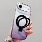 透明グラデーションメタルリングホルダー MagSafe携帯電話ケース、iPhone 17 Pro Max用、iPhone 17 Pro用、iPhone 17用、iPhone Air用、iPhone 16 Pro Max用、iPhone 16 Pro用、iPhone 16 Plus用、iPhone 16用