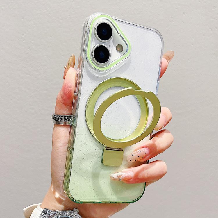 透明グラデーションメタルリングホルダー MagSafe携帯電話ケース、iPhone 17 Pro Max用、iPhone 17 Pro用、iPhone 17用、iPhone Air用、iPhone 16 Pro Max用、iPhone 16 Pro用、iPhone 16 Plus用、iPhone 16用
