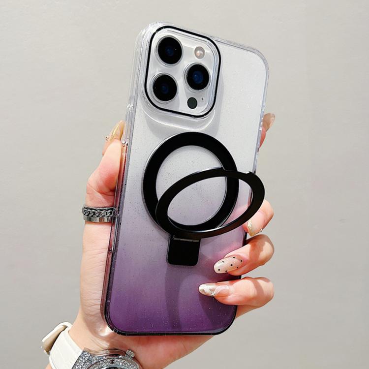 透明グラデーションメタルリングホルダー MagSafe携帯電話ケース、iPhone 17 Pro Max用、iPhone 17 Pro用、iPhone 17用、iPhone Air用、iPhone 16 Pro Max用、iPhone 16 Pro用、iPhone 16 Plus用、iPhone 16用