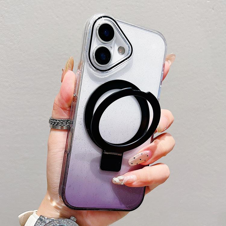 透明グラデーションメタルリングホルダー MagSafe携帯電話ケース、iPhone 17 Pro Max用、iPhone 17 Pro用、iPhone 17用、iPhone Air用、iPhone 16 Pro Max用、iPhone 16 Pro用、iPhone 16 Plus用、iPhone 16用